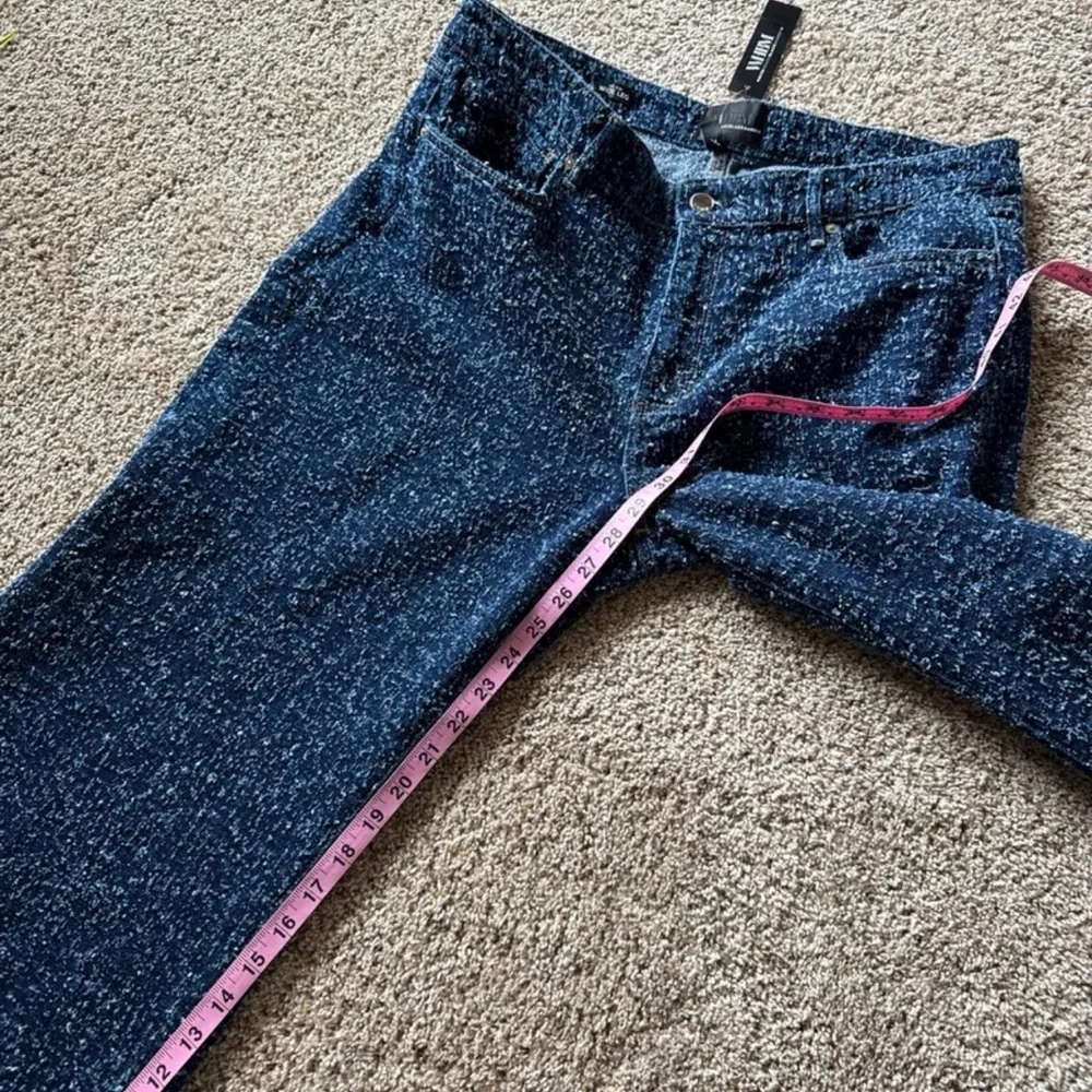 NWT WHBM White House Black Market Bouclé Mid Rise Wide Leg Jean size 12s - Picture 12 of 12